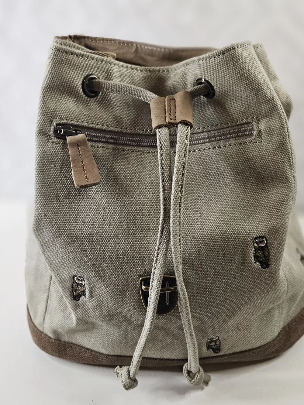 L.L. Bean beige canvas